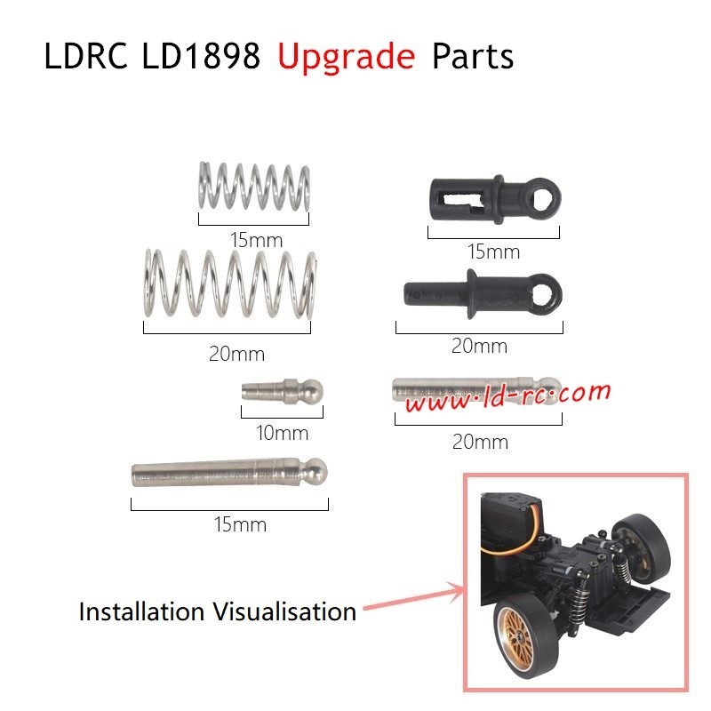LDRC LD1898 Upgrade Parts Suspension for Drift Cars