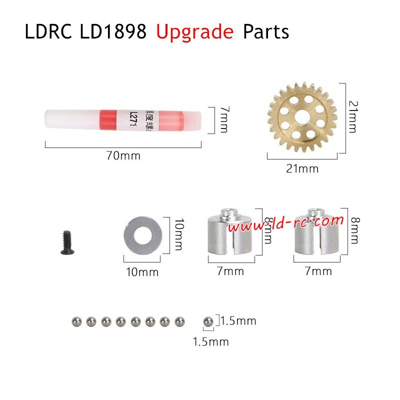 LDRC LD1898 Upgrade Parts Metal Differential Parts for Flip Over Car