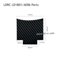 Carbon Fiber Coated Headliner LA0035 Spare Parts for LDRC LD1801/AE86 1/18 High Speed RC Drift Car