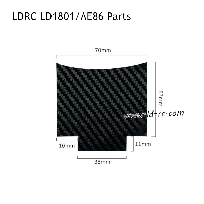 Carbon Fiber Coated Headliner LA0035 Spare Parts for LDRC LD1801/AE86 1/18 High Speed RC Drift Car