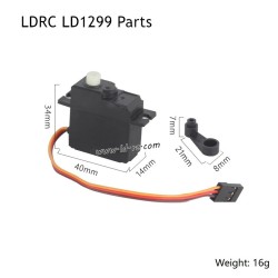 LDRC LD1299 Rock RC Crawler Parts 17G Steering Servo 1299-012