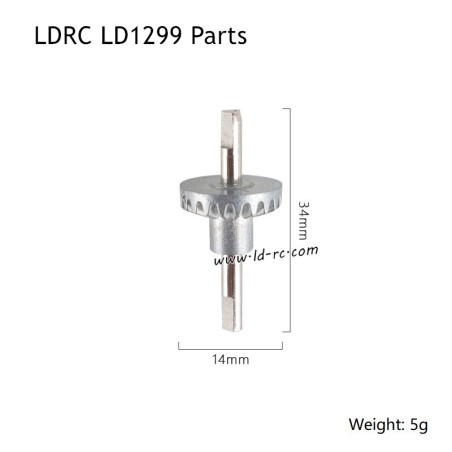 Front Axle Shaft 1299-013 Parts for LDRC LD1299 RC Rock Crawler