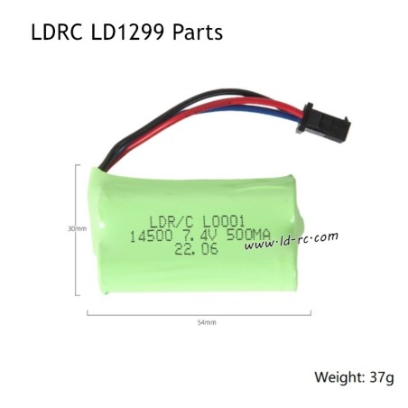 7.4V 500mAh Battery Parts for LDRC LD1299 High Speed Off-road Truck