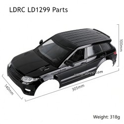 Car Shell Parts for LDRC LD1299 RC Rock Crawler Black