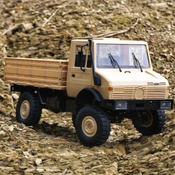 LDRC P06 RC Truck, Beige 1/12 Scale 4WD Off-Road Crawler with Cargo, Hobby Grade Remote Control Vehicle for Adults