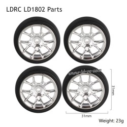 LDRC LD1802 RC Drift Car Accessories White Drift Tires