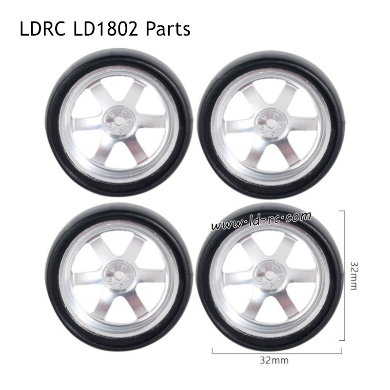 LDRC LD1802 RC Drift Car Accessories Tire with Metal Hub