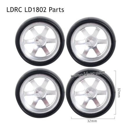 LDRC LD1802 RC Drift Car Accessories Tire with Metal Hub