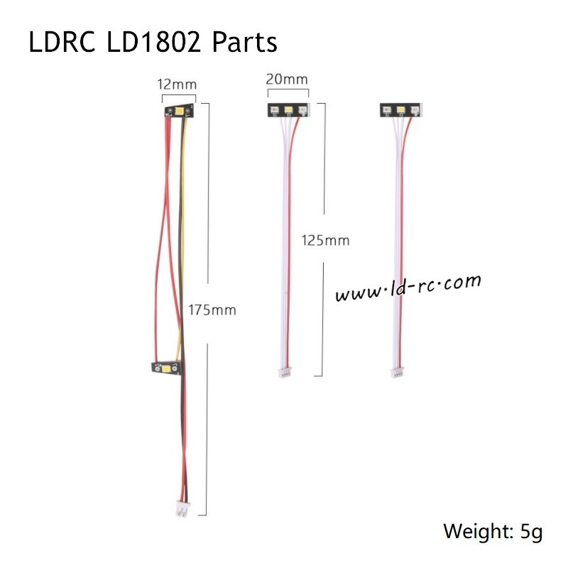 LDRC LD1802 RC Drift Car Accessories Front and Rear Lamp Panels