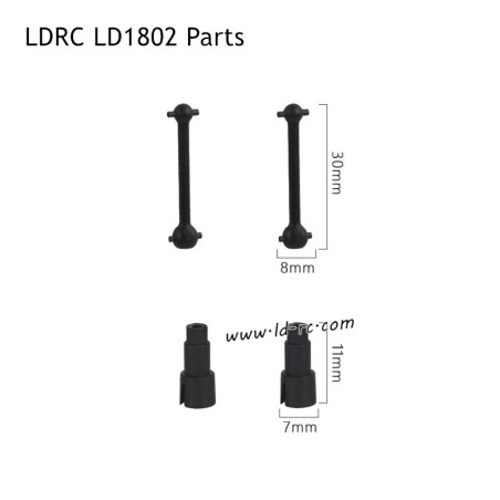 LDRC LD1802 RC Drift Car Accessories Black Drive Shafts