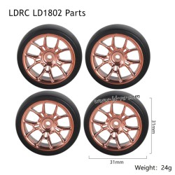 LDRC LD1802/FC RC Car Parts Wheels with Plastic Hubs