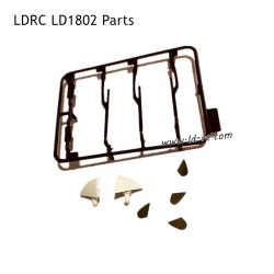 LDRC LD1802/FC RC Drift Car Parts Rearview White Mirror and Lens and Wiper