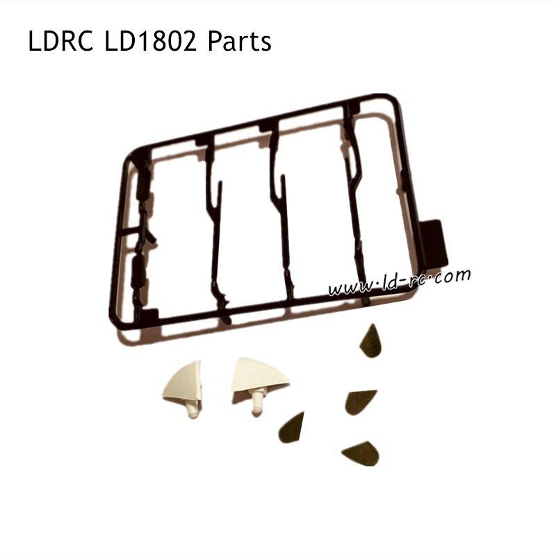 LDRC LD1802/FC RC Drift Car Parts Rearview White Mirror and Lens and Wiper