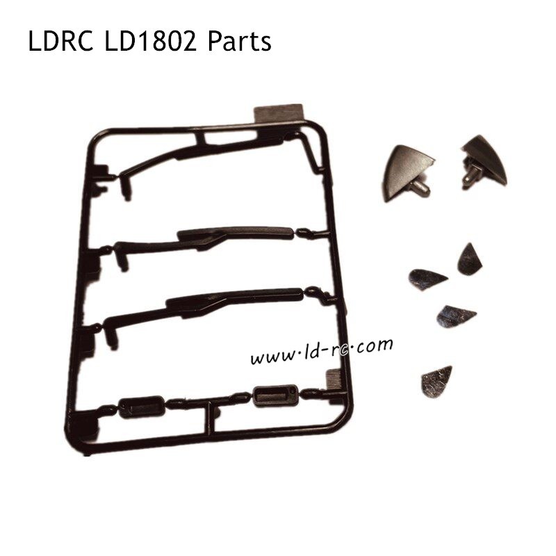 LDRC LD1802/FC RC Drift Car Parts Rearview Mirror Gray and Lens and Wiper