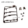 LDRC LD1802/FC RC Drift Car Parts Rearview Mirror Gray and Lens and Wiper