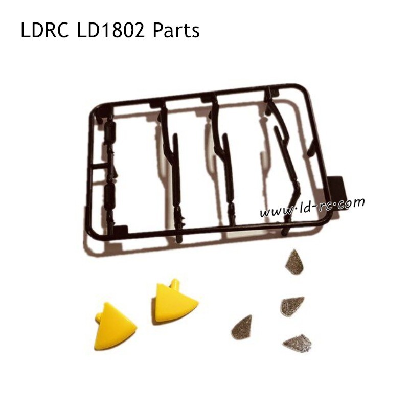 LDRC LD1802/FC RC Drift Car Parts Rearview Mirror Yellow and Lens and Wiper