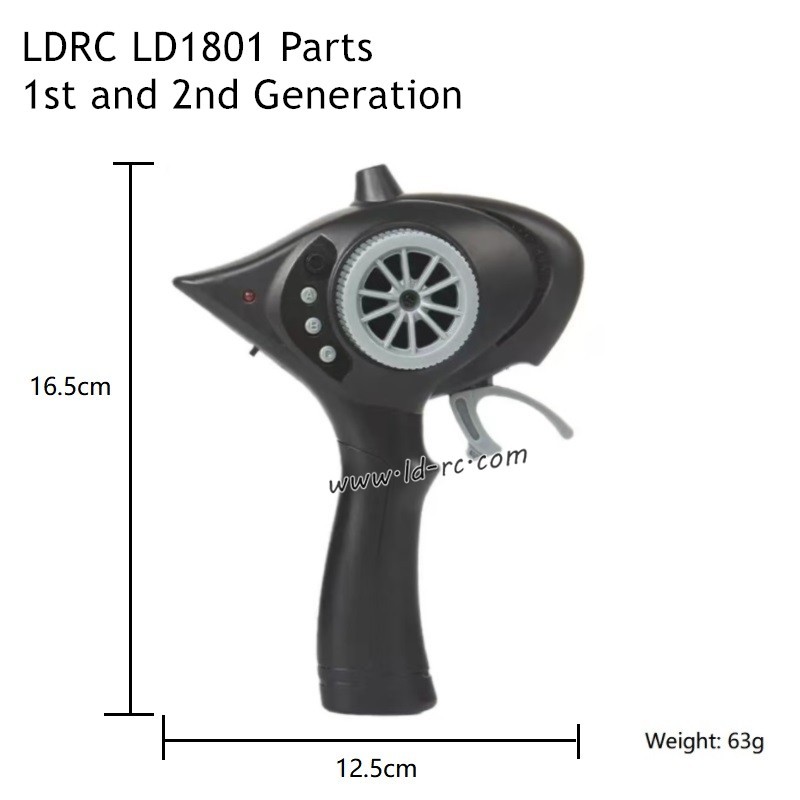 Three-Channel Transmitter 1st and 2nd Generation Parts for LDRC LD1801/AE86 1/18 RC Drift Car