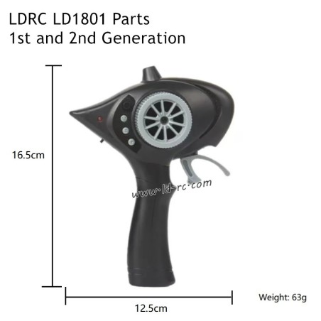 Three-Channel Transmitter 1st and 2nd Generation Parts for LDRC LD1801/AE86 1/18 RC Drift Car