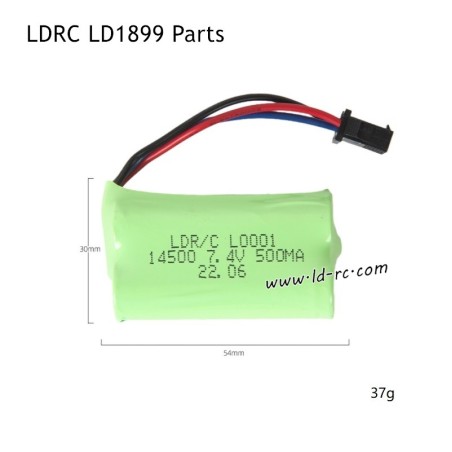 7.4V 500mAh Battery Parts for LDRC LD1899 2.4G Racing RC Car
