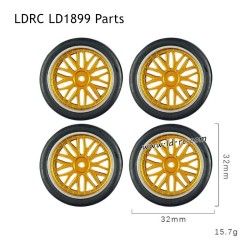 LDRC LD1899 2.4G RC Car Parts Drift Tires Yellow