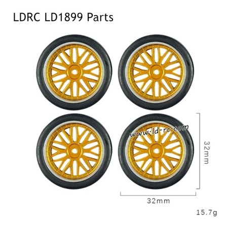 LDRC LD1899 2.4G RC Car Parts Drift Tires Yellow