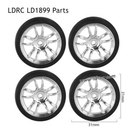 LDRC LD1899 2.4G RC Car Parts Model A Drift Tires Silver