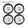 LDRC LD1899 2.4G RC Car Parts Model A Drift Tires Silver
