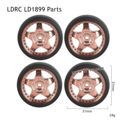 LDRC LD1899 2.4G RC Car Parts Model B Drift Tires Champagne Gold