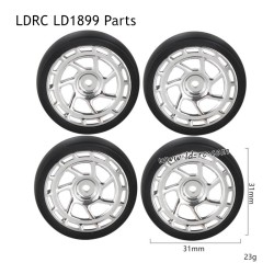 LDRC LD1899 2.4G RC Car Parts Model C Drift Tires Silver