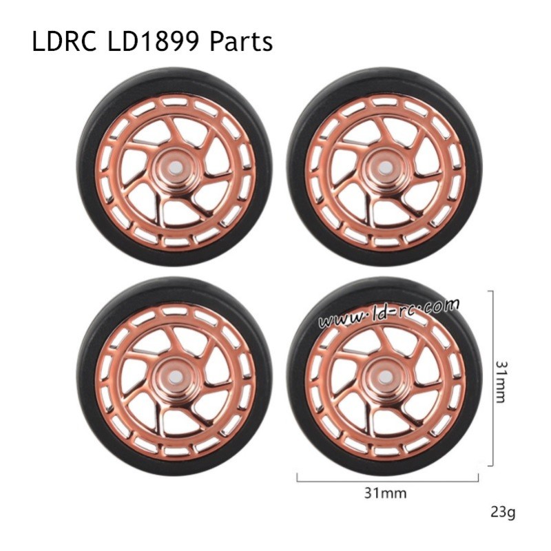LDRC LD1899 2.4G RC Car Parts Model C Drift Tires Gold