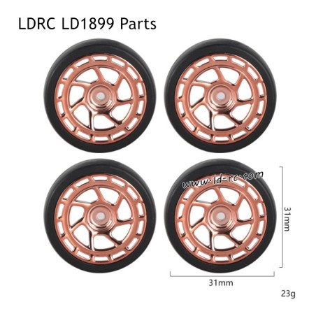 LDRC LD1899 2.4G RC Car Parts Model C Drift Tires Gold