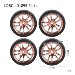 LDRC LD1899 2.4G RC Car Parts Model A Drift Tires Champagne Gold