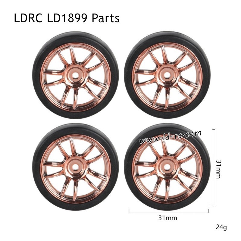 LDRC LD1899 2.4G RC Car Parts Model A Drift Tires Champagne Gold