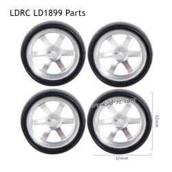 Drift Tires with Metal Hub Upgrade Parts for LDRC LD1899 RC Truck RC Truck