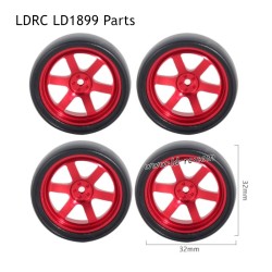 Drift Tires with Metal Hub Upgrade Parts for LDRC LD1899 RC Truck RC Truck