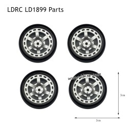Tires with Metal Hub Upgrade Parts for LDRC LD1899 RC Truck
