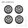 Tires with Metal Hub Upgrade Parts for LDRC LD1899 RC Truck