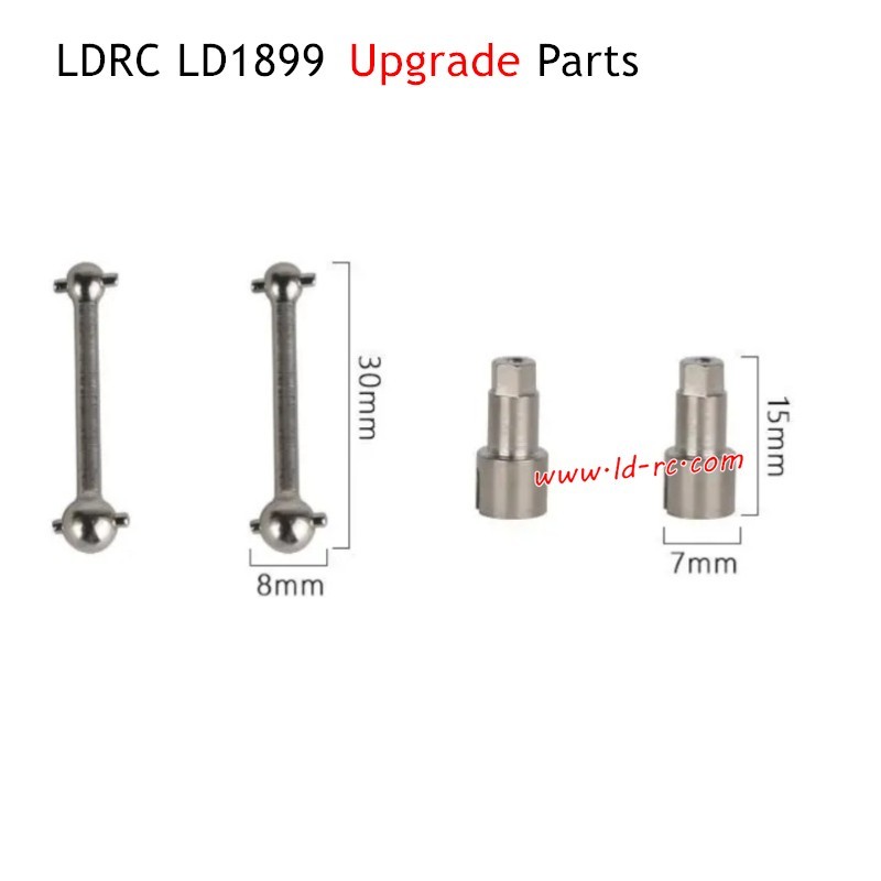 Metal Drive Shaft Upgrade Parts for LDRC LD1899 RC Truck