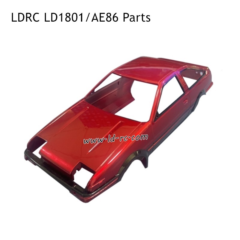 LDRC LD1801 AE86 RC Car Parts Car Shell Red