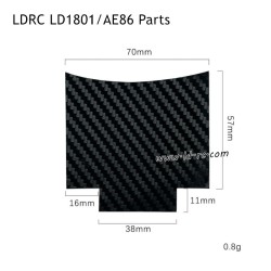 Carbon Fiber Coated Headliner Spare Parts for LDRC LD1801/AE86 1/18 High Speed RC Drift Car