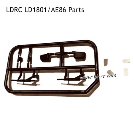 Rearview Mirror and Lens and Wiper Parts for LDRC LD1801/AE86 RC Drift Car