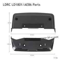 Front and Rear Chassis Plates Parts for LDRC LD1801/AE86 RC Drift Car