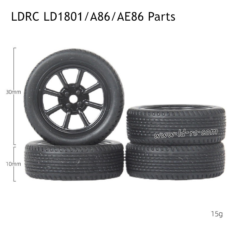 Wheels Spare Parts for LDRC LD1801 1/18 High Speed RC Drift Car