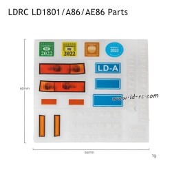 Factory Sticker Spare Parts for LDRC LD1801 1/18 High Speed RC Drift Car