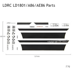 Tuning Sticker Spare Parts for LDRC LD1801 1/18 High Speed RC Drift Car