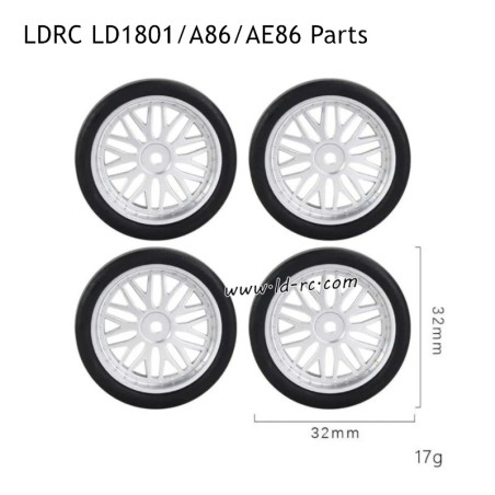 Drift Tires Parts for LDRC LD1801 RC Drift Car