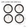 LDRC LD1801 RC Drift Car Parts White Drift Tires