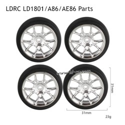 LDRC LD1801 RC Drift Car Parts Drift Tires Silver