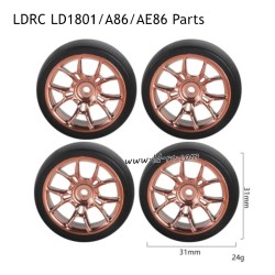 LDRC LD1801 RC Drift Car Parts Drift Tires Champagne Gold