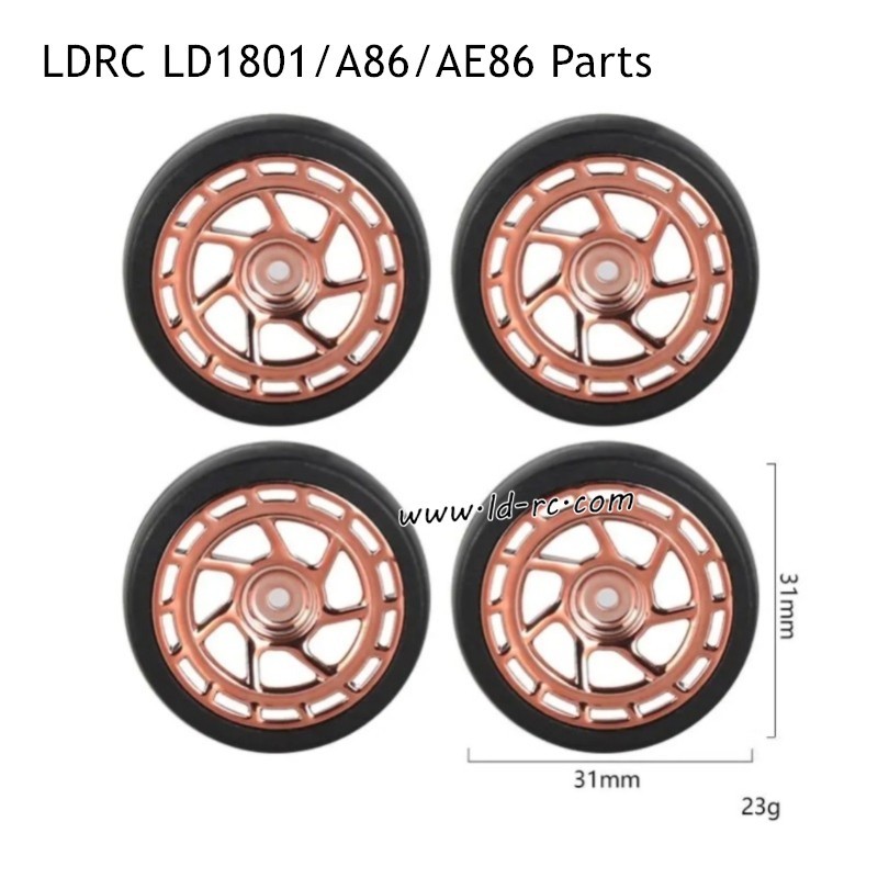 LDRC LD1801 RC Drift Car Parts Drift Tires Champagne Gold